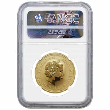 2001 1 oz $100 Gold Australian Lunar Year of the Snake NGC MS 70