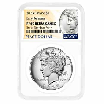 2023-S Peace Silver Dollar Proof Coin NGC PF 69 ER (Peace Label)