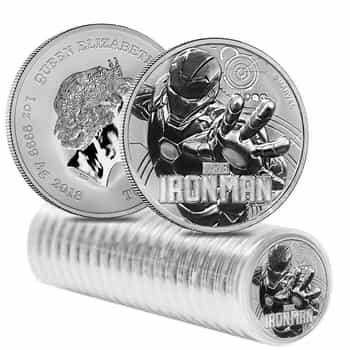 2018 1 oz Tuvalu Iron Man Marvel Series Silver Coin .9999 Fine