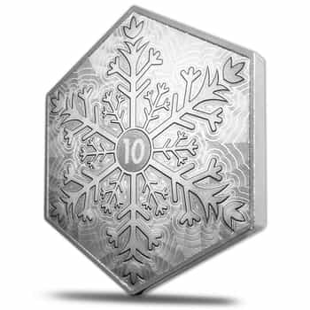 Elemetal 10 oz Silver Snowflake Bar (New) - Hero Bullion