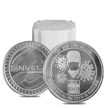Essential workers silver envela round