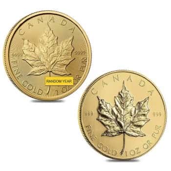 Gold Maple Leaf coin random year