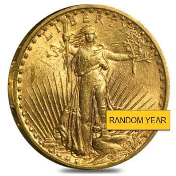 $20 Gold Double Eagle Saint Gaudens - Brilliant Uncirculated BU (Random Year)&nbsp;