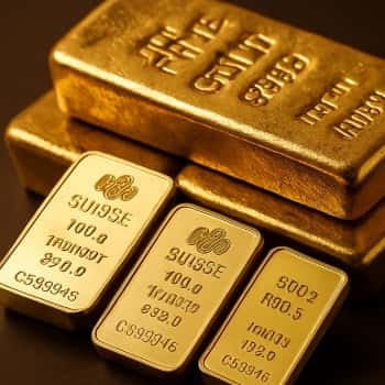 Minted and cast gold bars