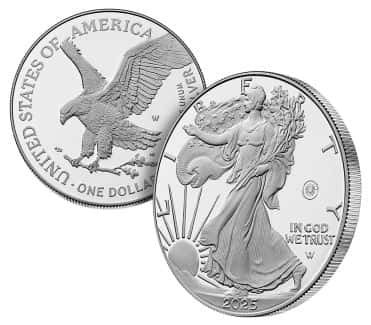 2025-W Laser Engraved Laser Beam Privy 1 oz Proof Silver American Eagle