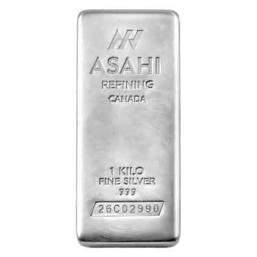 1 Kilo Asahi Silver Bar .999 Fine