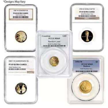 US Mint Gold $5 Commemorative Coins NGC/PCGS MS/PF 69 Random Year
