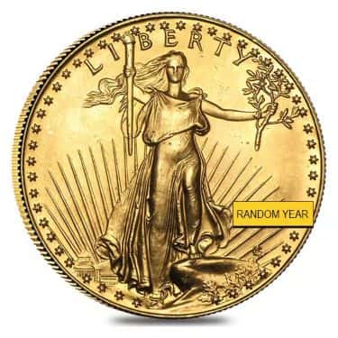 1 oz Gold American Eagle $50 Coin (Abrasions, Random Year)