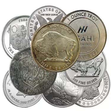 1 oz Silver Generic Rounds .999 Fine (Varied Condition)