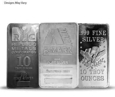 10 oz Generic Silver Bar .999 Fine