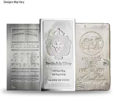 100 oz Generic Silver Bar .999 Fine