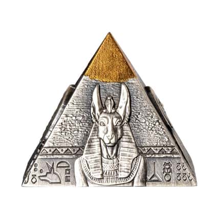 2021 5 oz Silver Pyramid 3-D Coin Djibouti