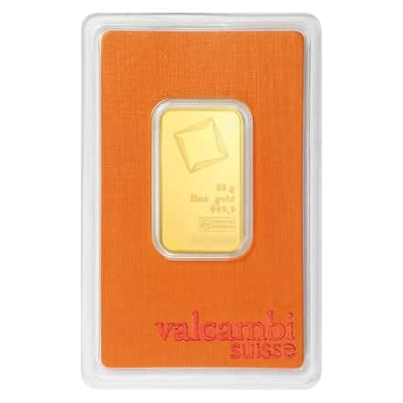 20 gram Gold Bar Valcambi Suisse .9999 Fine (In Assay)
