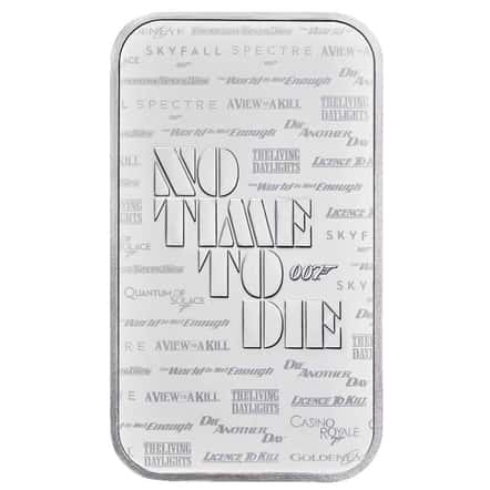 1 Oz James Bond No Time to Die Silver Bar