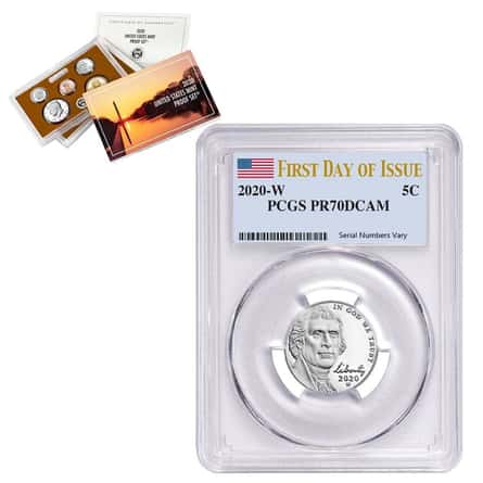 2020-w jefferson nickel w US Mint ATB 2020 coin set