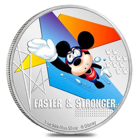2020 Colorized Silver Disney Mickey Mouse Sports - Basketball Coin