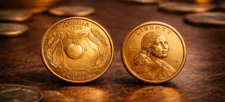 Rare 1999 State Quarter Errors on Sacagawea Planchets