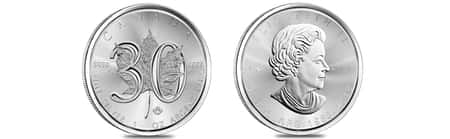 Silver Maple Leaf Bullion Coin - 30th Anniv.