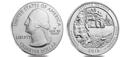 Apostle Islands Lakeshore America the Beautiful Silver Coin