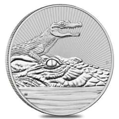 2019 2 oz Silver Piedfort Crocodile Perth Mint