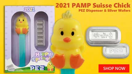 PAMP Suisse Silver Chick PEZ Set Puts A Spring In Your Step