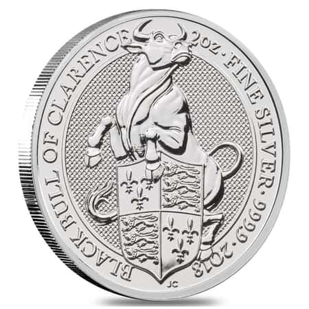 Black Bull silver coin Queens Beasts