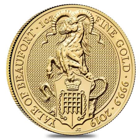 Yale of Beaufort gold coin Queens Beasts