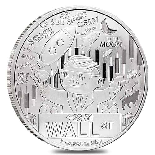 Wallstreet Silver Round bullion exchanges