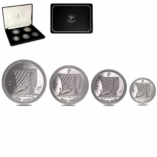 1986 Isle of Man 1.85 oz Proof Platinum Noble 4-Coin Set .9995