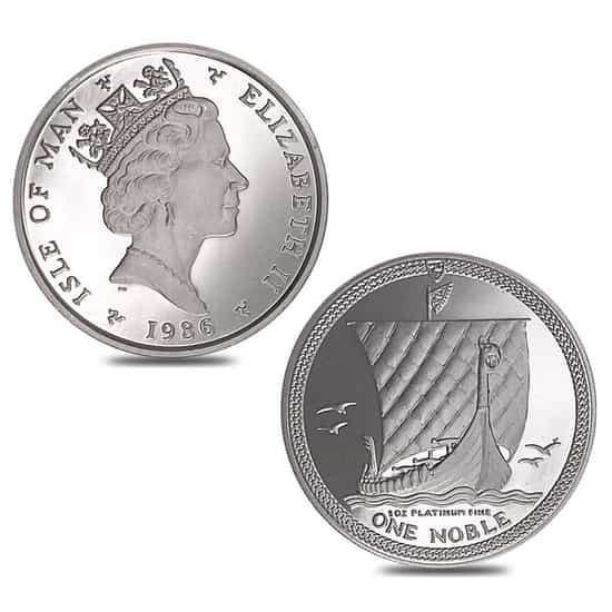1986 Isle of Man 1.85 oz Proof Platinum Noble 4-Coin Set .9995