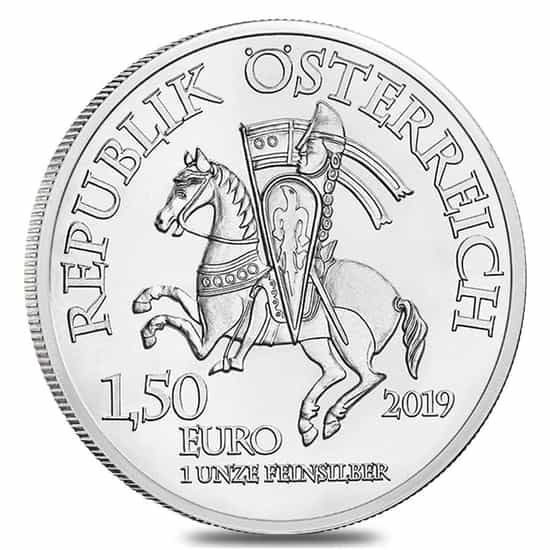 2019 1 oz Austrian Silver Robin Hood Coin BU - 825th Anniversary