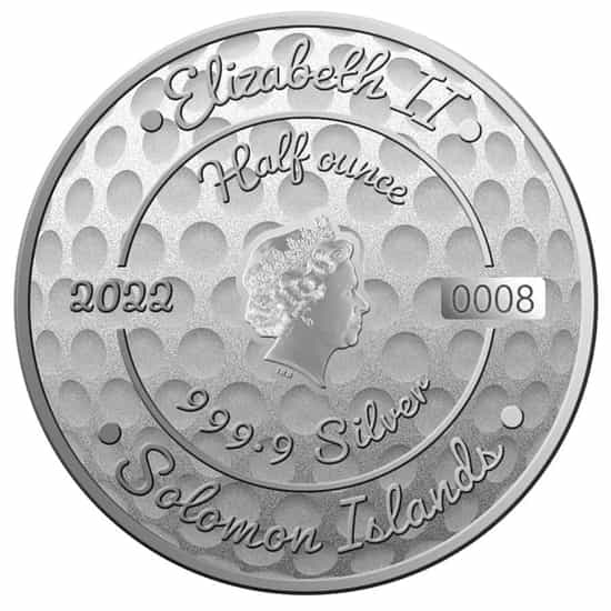 Serial #8 - 2022 Solomon Islands 1 oz Silver Golf 2-Coin Set