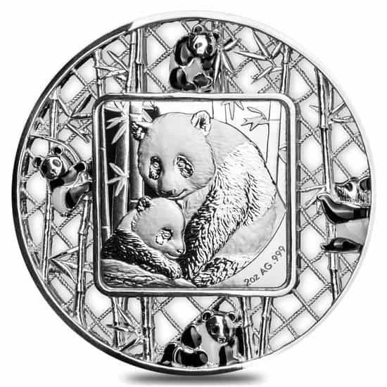 2021 2 oz Silver Filigree Panda Coin Solomon Islands .999 Fine (w