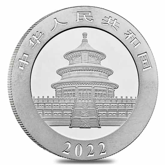 Sheet of 30 - 2022 30 gram Chinese Silver Panda 40th Ann Privy 10