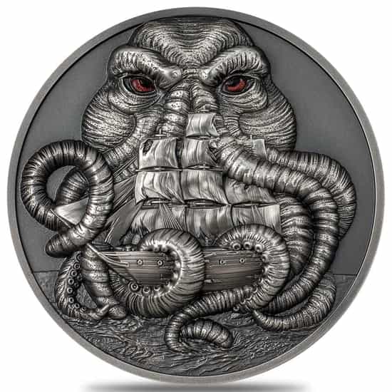 2022 Palau 3 oz Silver Lovecraft - Cthulhu Coin .999 Fine (w/Box