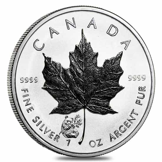 1 oz Silver Canadian Maple Leaf (Milky, Cull, Damaged, Circulated