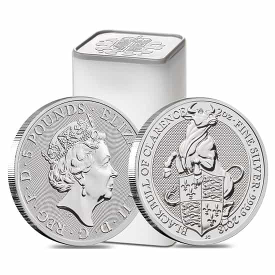 2018 Great Britain 2 oz Silver Queen's Beasts (Black Bull) Coin