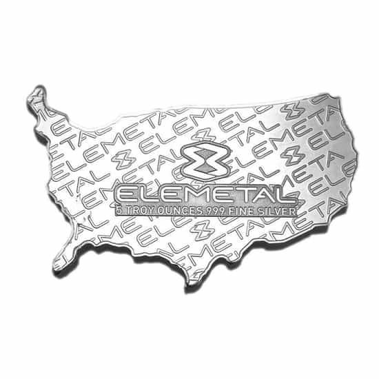 American Flag 1 Ounce Pure Silver Bullion Bar 5 Piece Lot