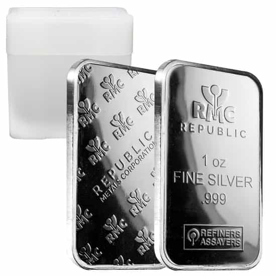 1 oz Republic Metals (RMC) Silver Bar .999 Fine