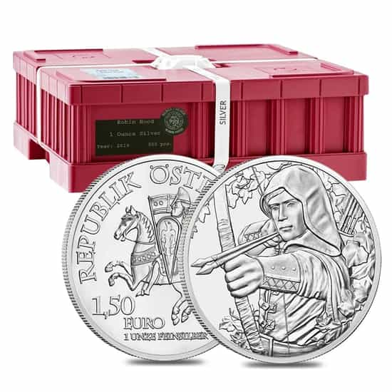 2019 1 oz Austrian Silver Robin Hood Coin BU - 825th Anniversary