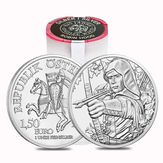 2019 1 oz Austrian Silver Robin Hood Coin BU - 825th Anniversary