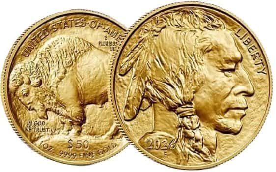 2026 1 oz Gold American Buffalo $50 Coin BU