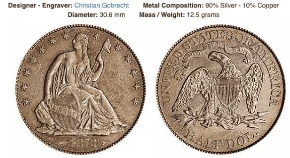 Type 5 - Motto Included Above Eagle & Arrows Bookend Date (1873-1874)