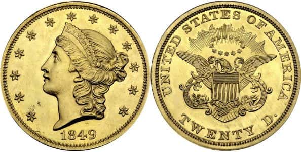 1849 Liberty Double Eagle
