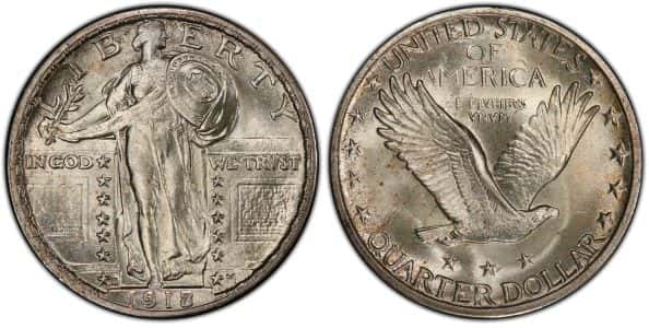 1918/7-S Overdate Standing Liberty Quarter