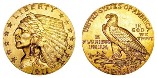 1911-D Indian Head Quarter Eagle