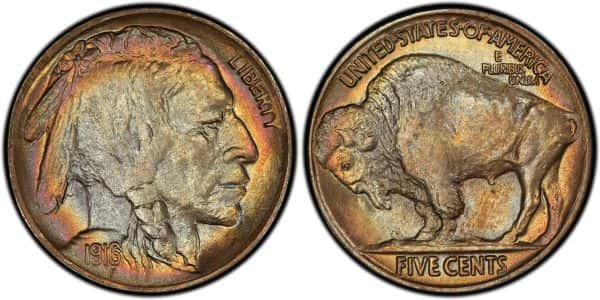 1916/16 Buffalo Nickel Doubled Die