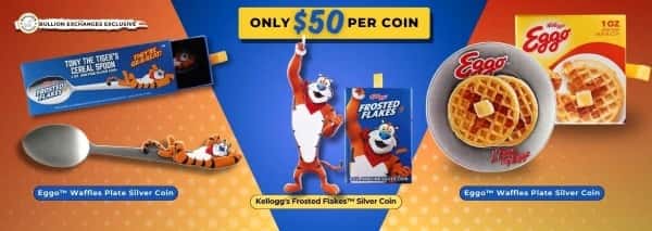 Bullion Exchanges Exclusive Breakfast Collection Silver Coins