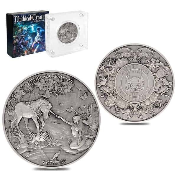 Bullion Exchanges Silver Mermaid Unicorn coin