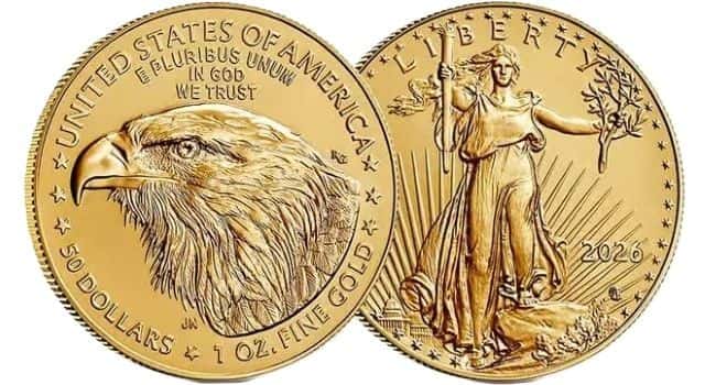 2026 1 oz Gold American Eagle $50 Coin BU